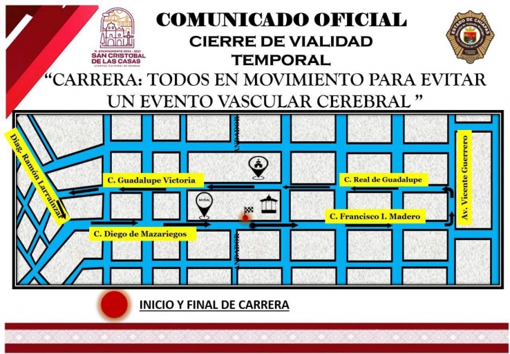 Atenci&oacute;n San Crist&oacute;bal, Aviso Vial