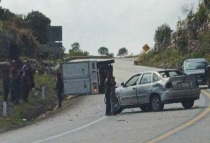 Dos lesionados en carreterazo en la de cuota San Crist&oacute;bal-Tuxtla