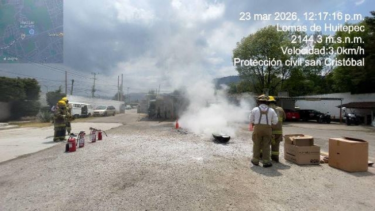 Refuerzan cultura de la prevenci&oacute;n en hospital con capacitaci&oacute;n en manejo de incendios