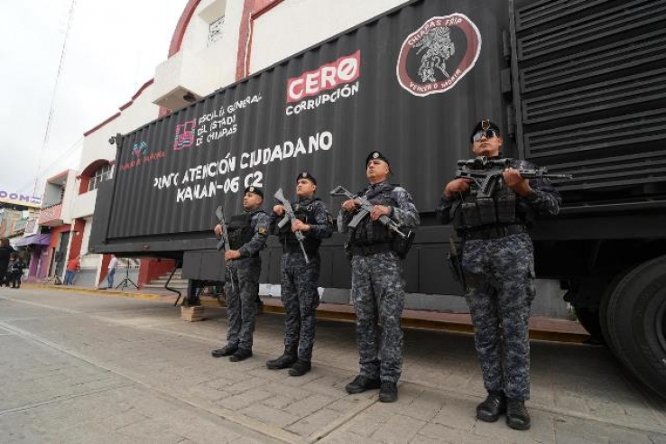 Con estrategia e infraestructura t&aacute;ctica se garantiza la paz en Chiapas: SSP