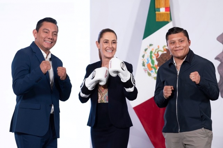 Presidenta Claudia Sheinbaum presenta Boxeando por la Paz: 5 mil boxeadoras y boxeadores impartir&aacute;n clases de boxeo a 100 mil ni&ntilde;os y j&oacute;venes en todo el pa&iacute;s