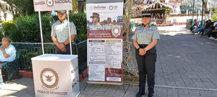 Guardia Nacional reclutan personas en San Crist&oacute;bal