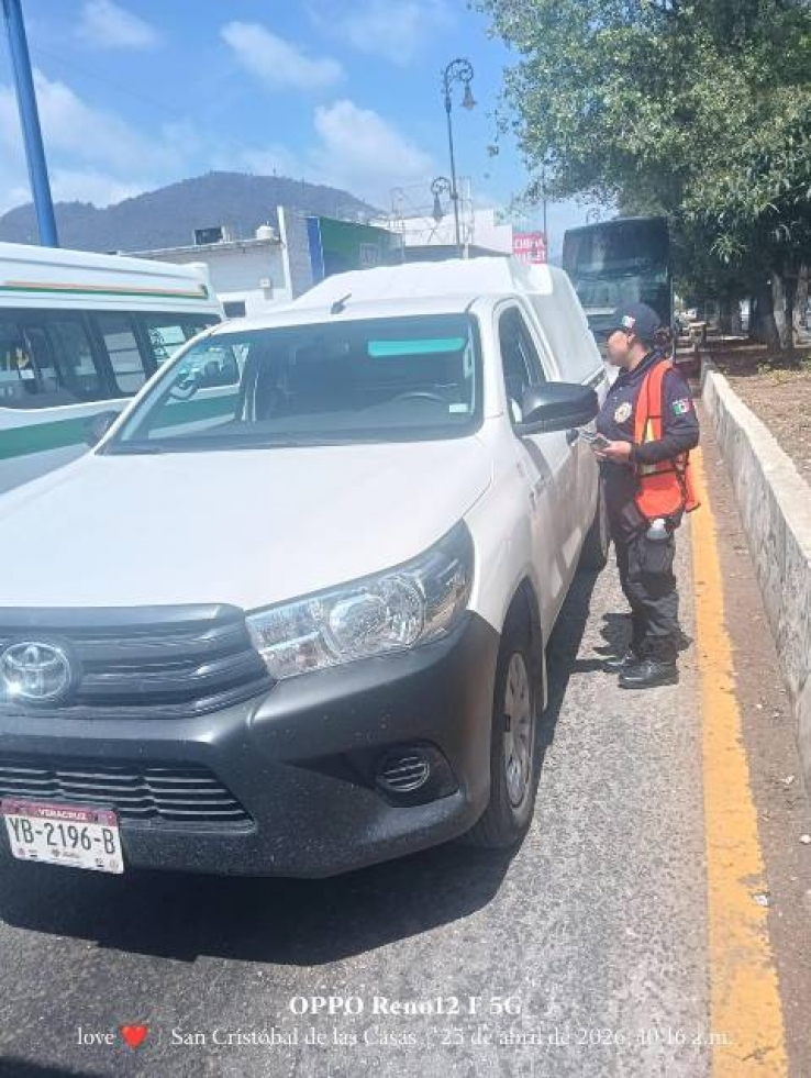 Refuerzan cultura vial con campa&ntilde;a preventiva en San Crist&oacute;bal