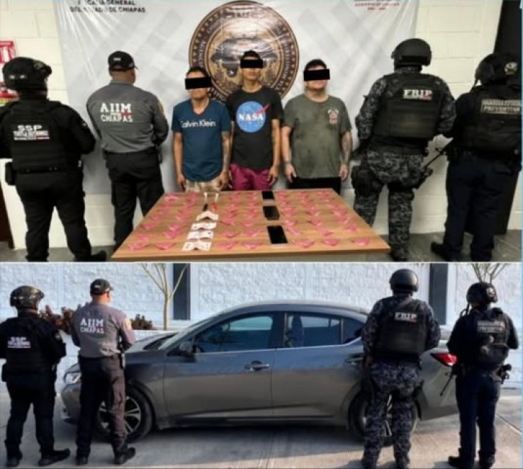 En Tuxtla detienen a tres personas por el delito contra la salud