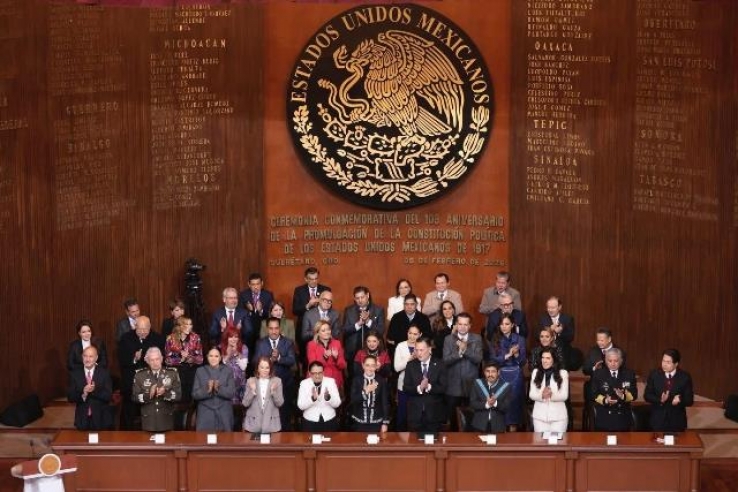 Asiste Eduardo Ram&iacute;rez a conmemoraci&oacute;n del 109 Aniversario de la Constituci&oacute;n de 1917, encabezada por Claudia Sheinbaum